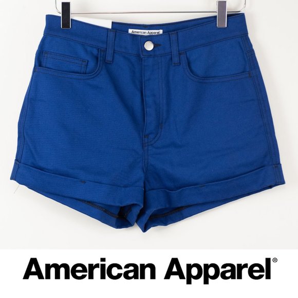 American Apparel Pants - American Apparel Blue High Waisted Denim Shorts 28